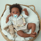 Wooroy Lifelike Reborn Baby Dolls Black - 20-Inch Realistic African American Newborn Baby Doll, Real Life Baby Dolls,Silicone Ba