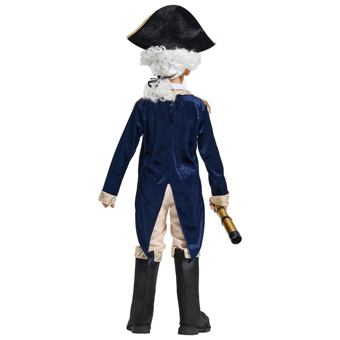 IKALI Kids George Washington Costume With Wig and Hat Accessories, Boys Children Hamilton American Colonial Day Outfit Uniform 1