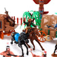 Liberty Imports 58 Pcs Wild West Cowboys And Indians Plastic Figures Play Set, Educational Toys Bucket Of Native American Indians Plastic Action Soldiers Figurines And Accessories