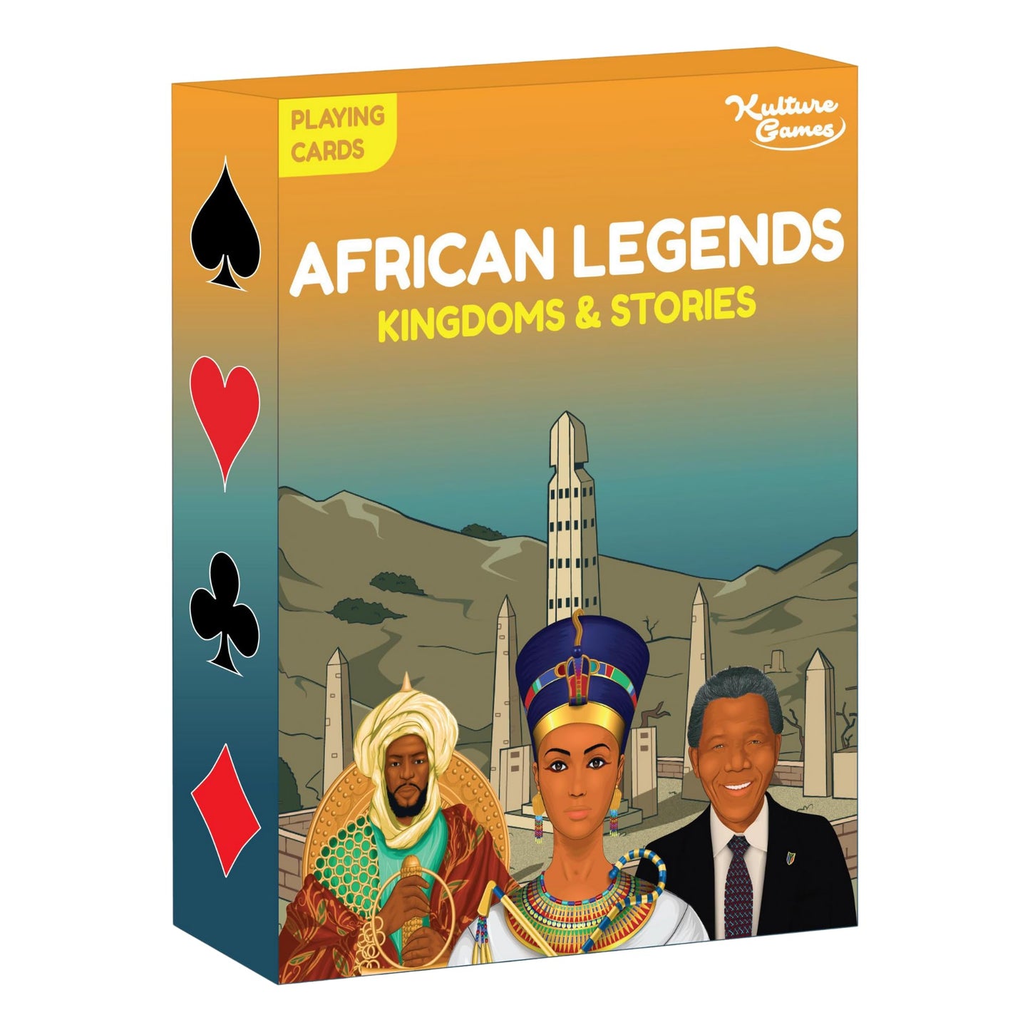 Kulture Games - Educational Playing Cards African History - Fun Playing Cards for mature-themeds & Kids - Homeschool Learning Cultural - African Legends Kingdoms Stories - History Learning - Ages 6+