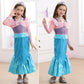 Luzlen Little Girls Mermaid Princess Costume Party Dress For Toddler Kids Baby Halloween Dress Up, 5-6 Years(Tag 130)