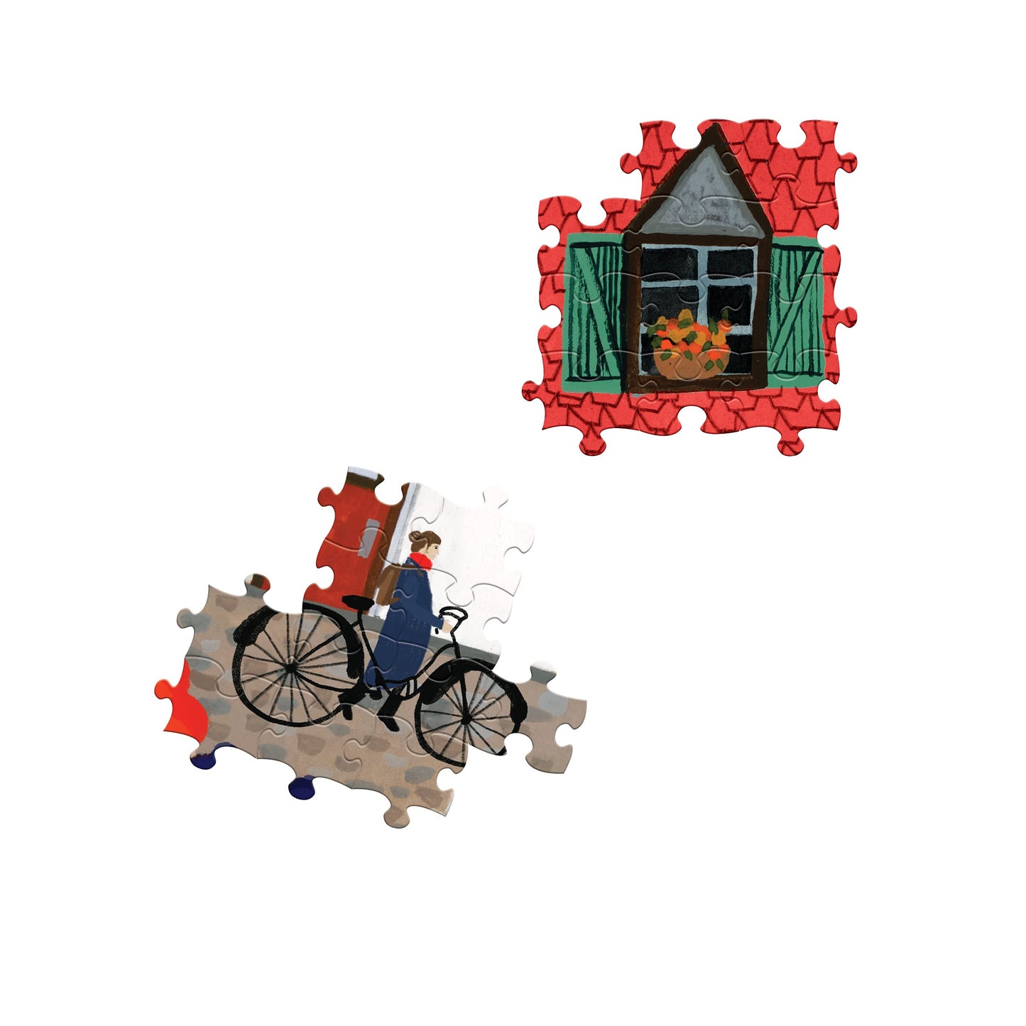 eeBoo: Piece and Love Whimsical Village 1000-piece Square mature-themed Jigsaw Puzzle  Jigsaw Puzzle for mature-themeds and Families  Includes Glossy  Sturdy Pieces and Minimal Puzzle Dust