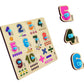 GREST Mini Wooden Numbers Puzzle with Knobs, Educational and Learning Game for Kids for Kids