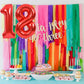Toniful 40 Inch Red Large Numbers Balloons Number 18 Digital 18 Helium Balloons, Foil Mylar Big Number Balloons For Birthday Par