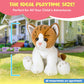 Forest & Twelfth 12 Orange Striped Cat Plush  Heirloom Collection Stuffed Animal  enhanced Materials  Best Gift for Kids Age 3+  Nursery and Room Decor (12'' Striped Cat Orange)