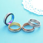 SHOLLY Anxiety Rings Fidget for Women Stress Relief Spinner Teen Girls 4Pcs 6MM Titanium Steel Size 5-11 (6mm 4pcs/ Frosted+Diag