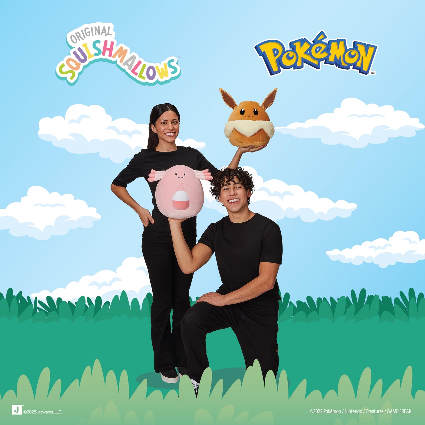 Squishmallows Original 14In Eevee Pok  Mon Plush - Ultrasoft Official Jazwares Plush (Large)