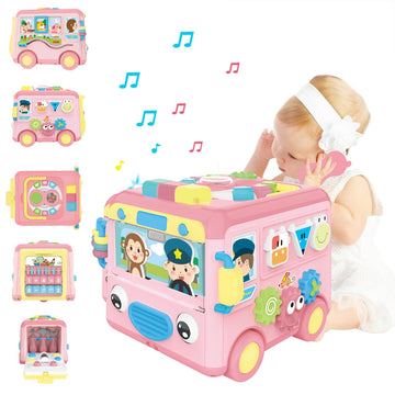 Syozac Toys for 1 Year Old Girls Learning Toy with Music/Math/Activity Game 8 in 1 Interactive Baby Early Educational Toy Montes