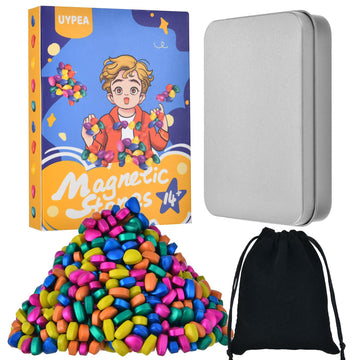 UYPEA Ferrite Putty Rocks, More Than 600 Weak Magnetic Smooth Ferrite Pebbles, ADHD Desk Toys for Office and Time-Killer for Adu