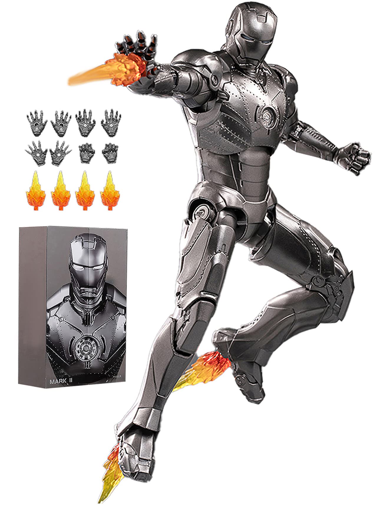 Ovonni Ironman Mk2 Exquisite Painting 7 Inch (1/10 Scale) 20 Joints Movable Collectible Action Figure
