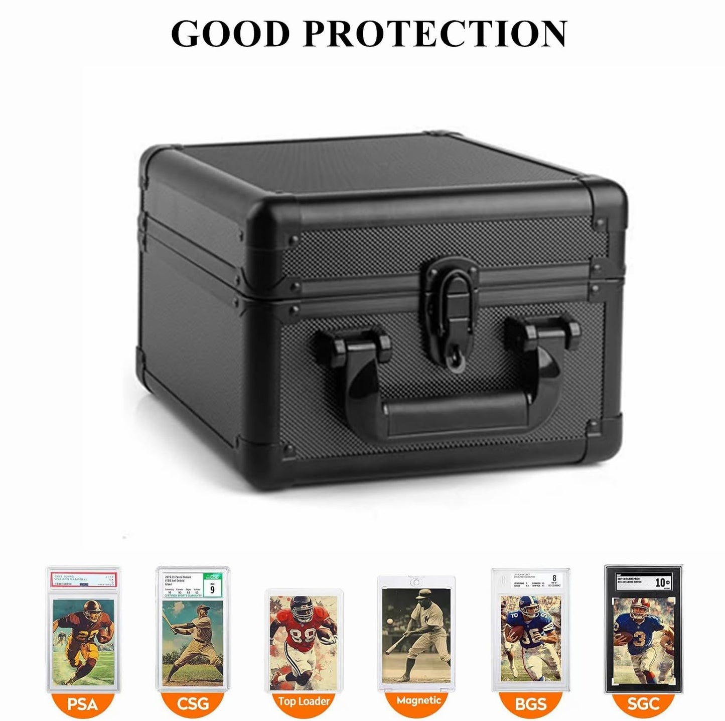 Wutonmu Graded Card Storage Box, Psa Storage Case Compatible With 90 Card Slabs, Toploaders Storage Case, Trading Card Box For G