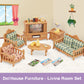 Dollhouse Furniture Set For Kids Toys Miniature Doll House Accessories Pretend Play Toys For Boys Girls & Toddlers Age 3+ With L