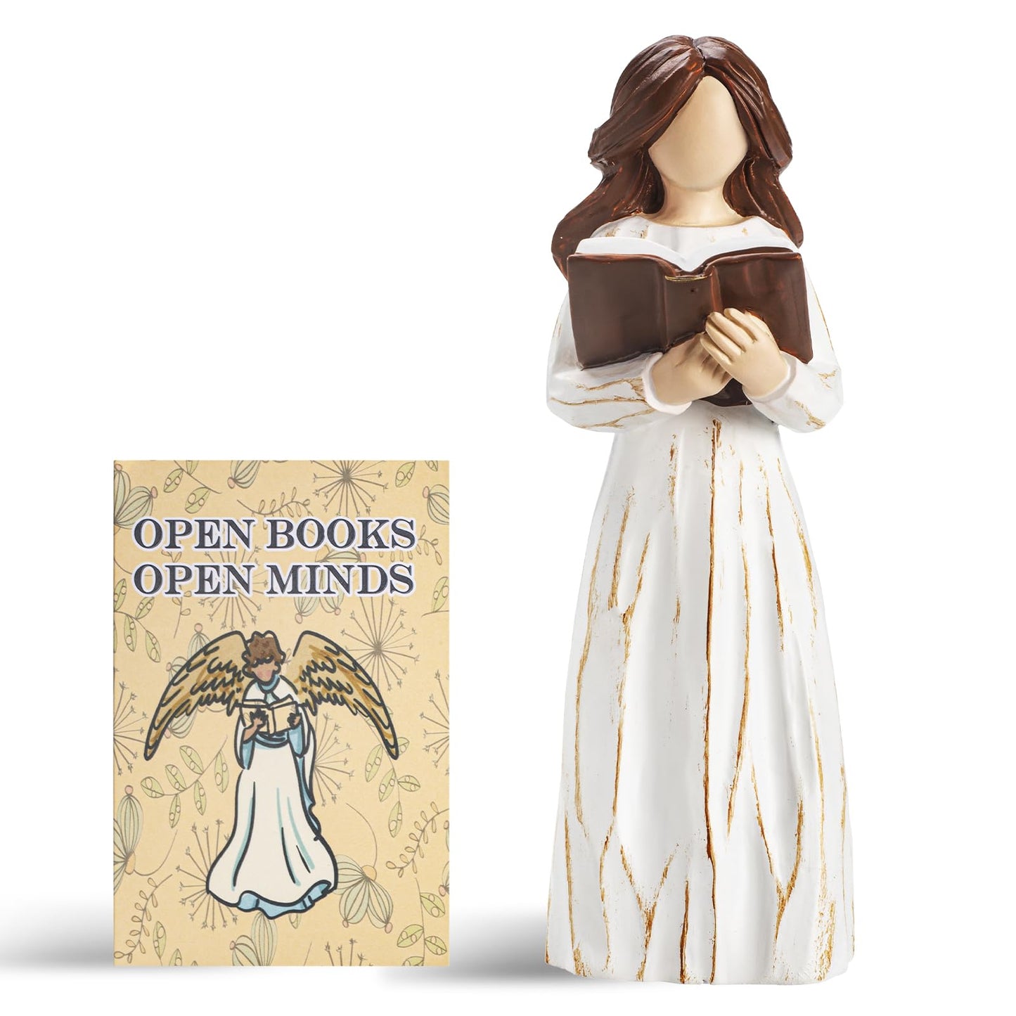 Siguejor Hand-Painted Resin Sculpture - Book Lover'S Gift | Perfect For Graduates, Students, Teachers, And Caregivers | Unique L