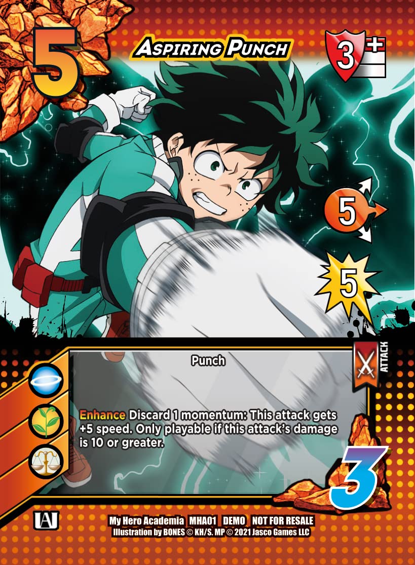 Jasco Games My Hero Academia Collectible Card Game Series 1 Unlimited | 10-Card Single-Pack Booster Pack | Trading Cards for Adu