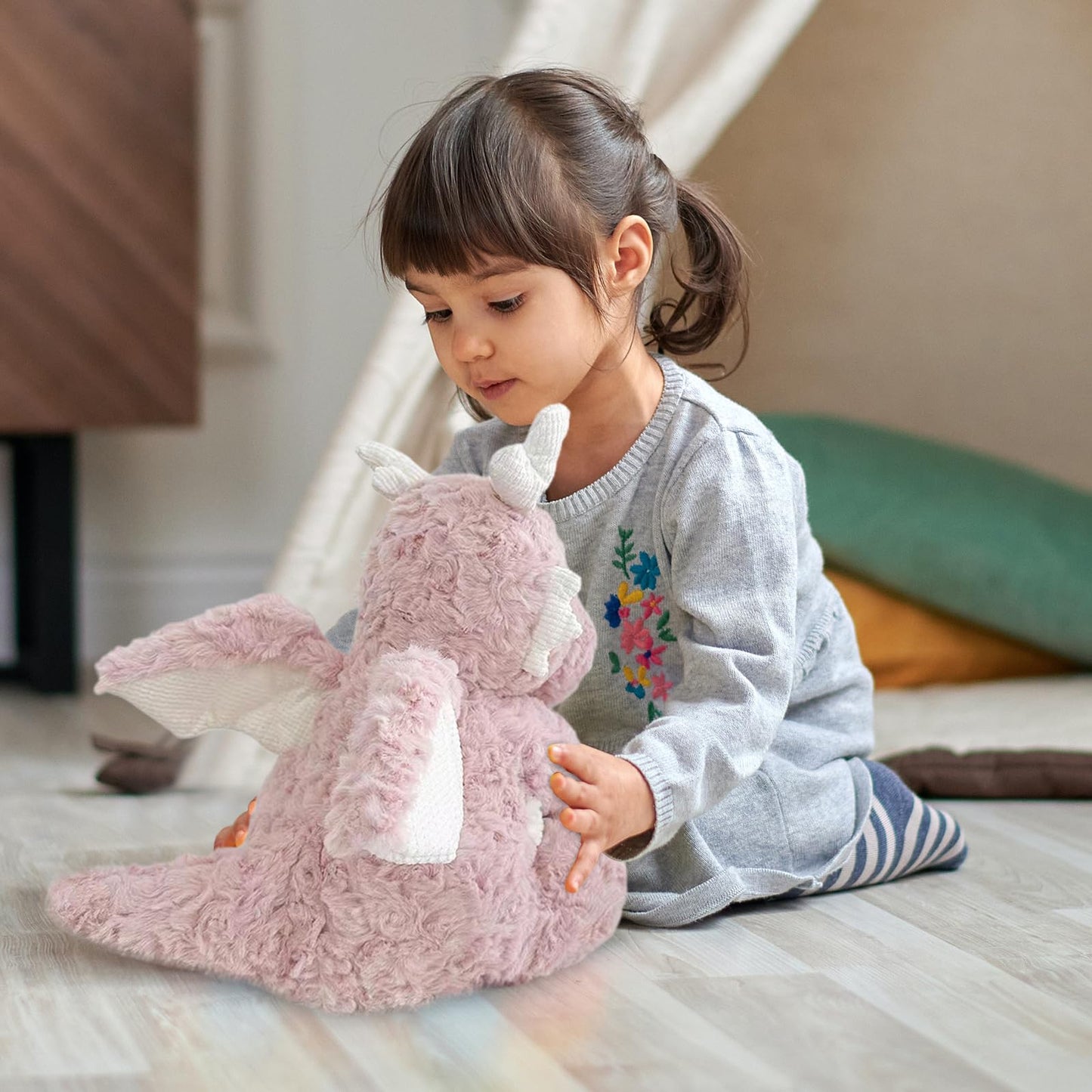 SUSULF Little Flying Dragon - Cute Stuffed Animal Plush Toy - Adorable Soft Dragons Toy Plushies and Gifts - Perfect Present for Kids (Pink 16.53in/42cm)