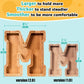 SummiDate Wooden Letter Piggy Bank| Piggy Bank for Boys Girls Toddler| Alphabet M Money Bank| Coin Bank Birthday Gift for Kids|Birthday Gift for Kids (M)