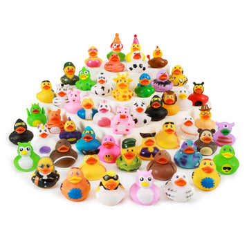 Xy-Wq 50 Pack Rubber Duck For Jeep Ducking - 2' Bulk Floater Duck For Kids - Baby Bath Toy Assortment - Party Favors, Birthdays, Bath Time, And More (50 Varieties)