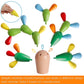 Shierdu Wooden Stacking Rainbow Cactus Toy To Build And Stack Cactus Blocks To Balance Cactus Puzzle Fun Educational Activities