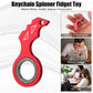 Keychain Spinner Fidget Toy With Key Ring, Funny Finger Spinning Key Chain Portable Key Holder Toys For Teens Adults Men Women Finger Exercising (Red)
