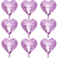 Lovoir 10 Pcs Pearl Purple Heart Shape Foil Mylar Balloons 18 Inch Love Balloons For Valentine'S Day Birthday Party Decorations