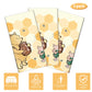Auroraparty 3Pcs Winnie Party Tablecloth Bear Baby Shower Or Birthday Party Table Cover Honey Plastic Rectangle Birthday Party D