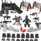 Feleph SWAT  Pack City Police Toy Set for Policeman Figures  Black Modern Military Bricks Kit Gear Accessories Building Blocks Compatible with Major Brand