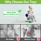 iPlay, iLearn Bouncy Pals Inflatable Zebra Hopper - Plush Ride-On Toy for Kids 18 Months to 5 Years - Large, White