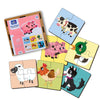 Mini Leaves 4 Piece Wooden Puzzle For Kids - Set Of 6 Farm Animals Jigsaw Puzzle - Puzzles For Kids For Age 2 And Above - Safe &
