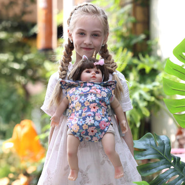 Gagaku Baby Doll Carrier, Doll Carrier For Little Girls, Kids Baby Carrier For Dolls, Reborn Baby Doll Carrier For Toddlers - Blue