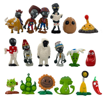 Dyharnsty 18Pcs Plants Vs Zombies Toys Set Zombies Figures Pvz Toys Cupcake Figures, Birthday And Party Gifts