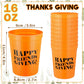 Willinglong 24 Pcs Friendsgiving Cups 16oz Happy Friendsgiving Party Decorations Reusable Plastic Drinking Cups Fun Friends Gath