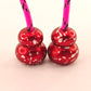 L-Shizuku Begleri Fidget Beads - Worry Fidget Beads Spin & Bump - Made Of Aluminum Alloy - For Men Women Youngs Skill Players Creates A Bit Of Magic For You (Cala-Red&White)