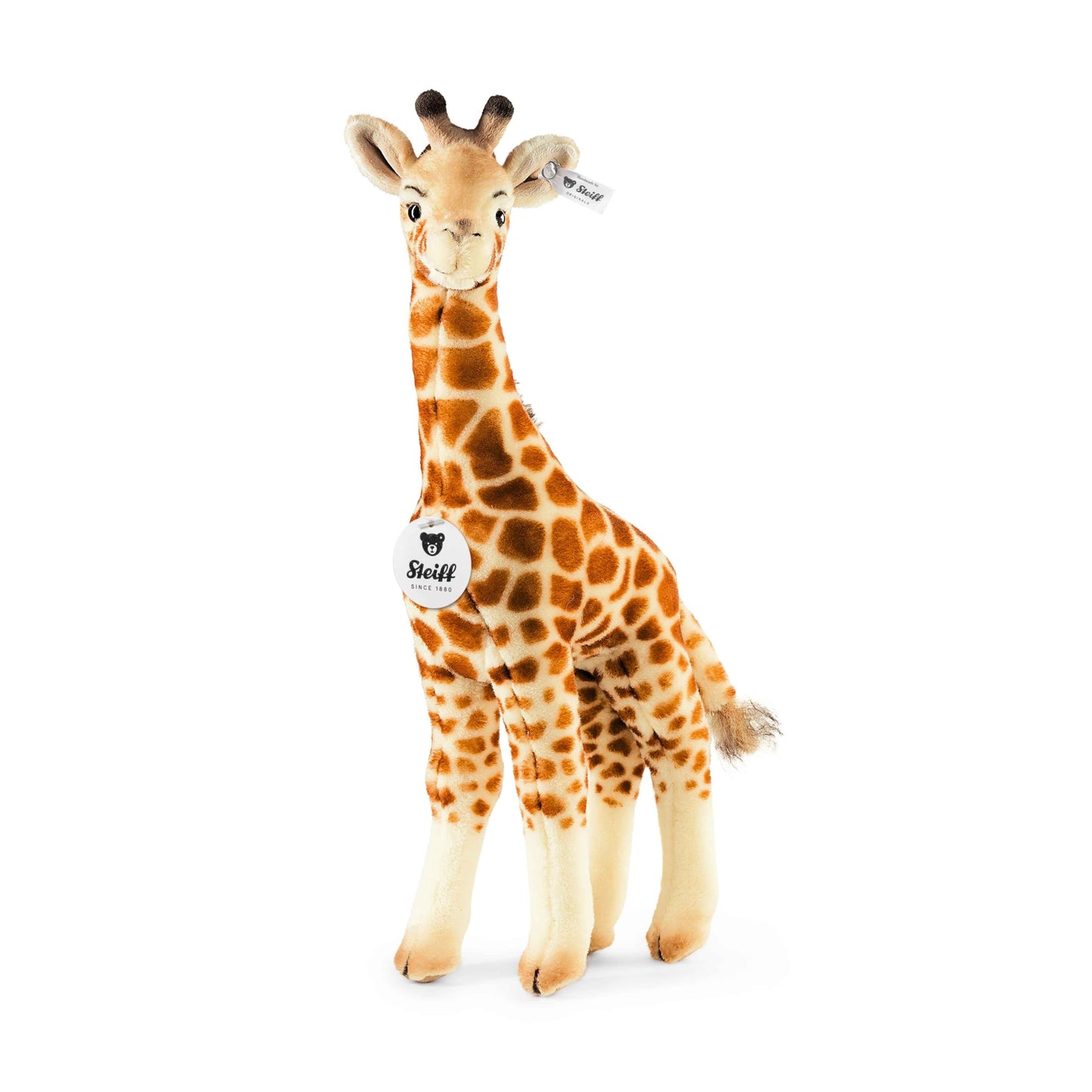 Steiff Bendy Giraffe Plush Animal, Beige/Brown, 18