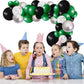 Cunnikku Balloon Garland Arch Kit - 122PCS Black Dark Green Silver Rubber Balloons for Jungle Birthday Baby Shower Graduation Party