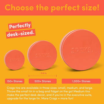 Speks Crags Ferrite Putty, 500+ Ferrite Stones In A Tin, Fidget Toy For Adults & Teens 14+, Desk Toy For Office, Christmas Gift, Holiday Stocking Stuffer, Stress Relief Present | Matte Coral, Medium