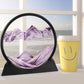 Winthfure Moving Sand Art Picture-3D Deep Sea Sandscape In Round Glass Flowing Sand Frame,Kid'S Large Desktop Dynamic Art Toys,R