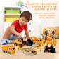 Magnetic Transform Engineering Car Assembled Toys, Construction Vehicles Toys With Storage Box, Transforming Robot Toys Magnetic Blocks For Kids Age 3+ Outdoor Toddler Activities Toys(35 Pcs)