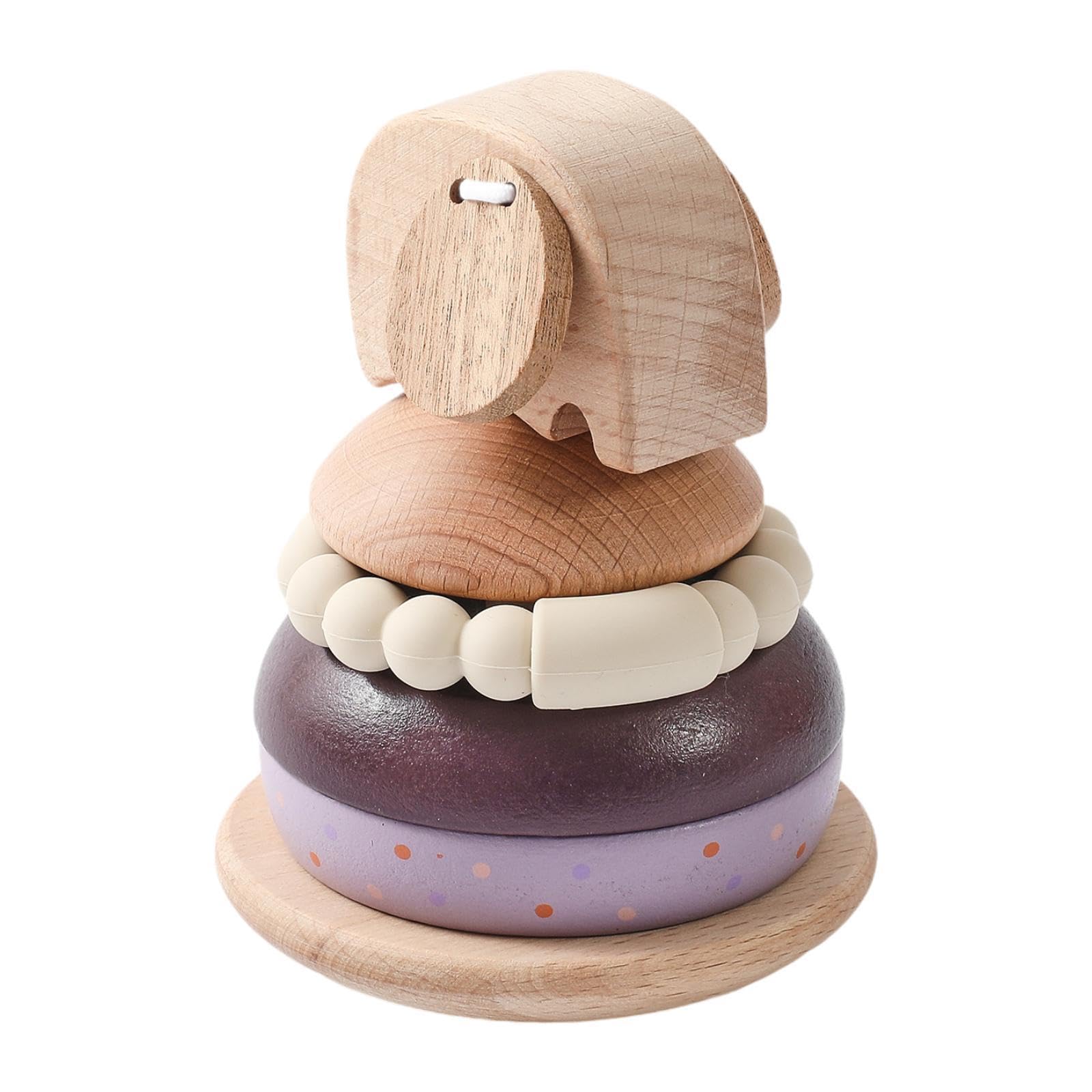 Merishopp Wooden Stacking Blocks Fine Motor Preschool Stacking Game For Boy Girls Gift B| Baby Learning Toy | Infant Activity To