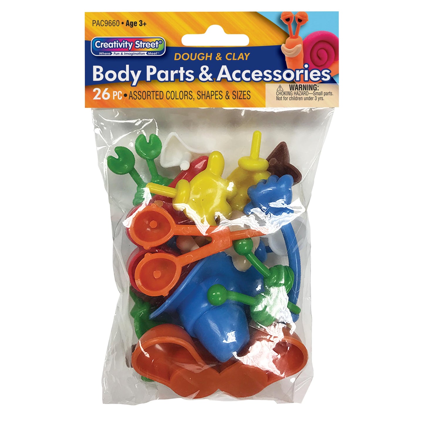 Creativity Street Modeling Dough And Clay Body Parts, Assorted