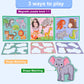 Astaron 3D Magnetic Animal Puzzle With 60 Puffy Stickers For Toddlers, 41 Pieces Puzzles Preschool Education Learning Travel Toy