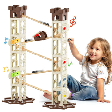 Marbles For Kids,Marble Runs For Kids 4-8 With Music Mold,Marble Maze,Construction Building Toys,Gifts Toys For 3,4,5,6,7 Years