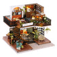Kisoy Dollhouse Miniature with Furniture Kit  Handmade DIY House Model for Teens mature-themed Gift (Forest Teahouse)