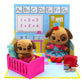 Tiny Tukkins Doggy Family Stuffed Animal Preschool Playset- Play Preschool Set For Girls & Toddlers Includes Big Sister And Baby