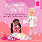 Glitter Girls Sleepover Party Set – Tie-Dye Sleeping Bag, Rainbow Pillow & Pizza Play Food – Doll Accessories for Kids 3+ Years