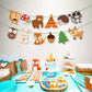 Cc Home Woodland Creatures Banner Forest Animal Friends Bunting Banner For Kids,Boys,Baby Shower,Birthday Party Decoration