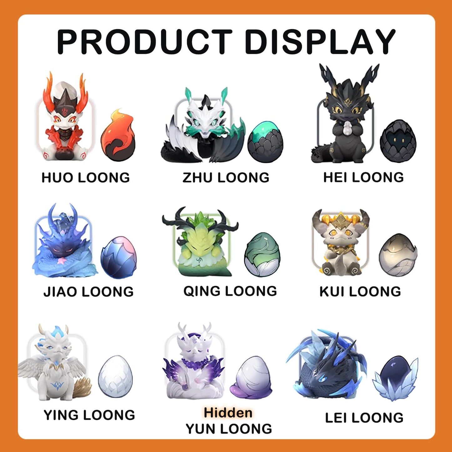 Mythical Beasts Administration Together with Loong Series 8PCs (Set of 8 No Repeat) Blind Box Figures, Random Design Cute Figure