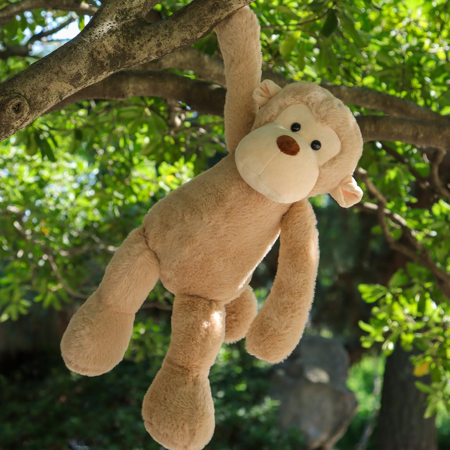 Apricot Lamb Plush Light Brown Monkey Stuffed Animal, 9 Inches, Soft Polyester, Cuddly Toy for Kids