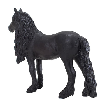 Mojo Friesian Gelding Realistic Equestrian Horse Club Hand Painted Toy Figurine, Black