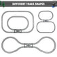 Mannidoo Classic City Train Tracks, 54 Pieces Railroad Tracks With 32 Curved Tracks, 20 Straight Tracks And 2 Switch Train Track