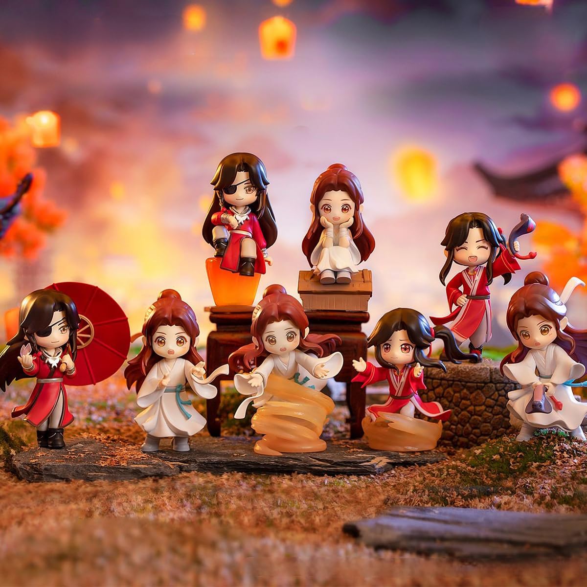 Rzahuahu Heaven Official Blessing Hua Cheng Xie Lian Chibi Figure Blind Box Anime Gift (Single (Randomized))